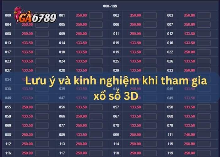 Kinh nghiệm chơi Xổ Số 3D Kinh nghiệm chơi Xổ Số 3D