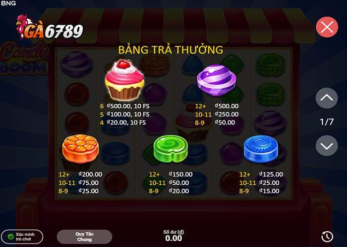 Các combo trúng thưởng trong nổ hũ Bùng Nổ Kẹo Các combo trúng thưởng trong nổ hũ Bùng Nổ Kẹo