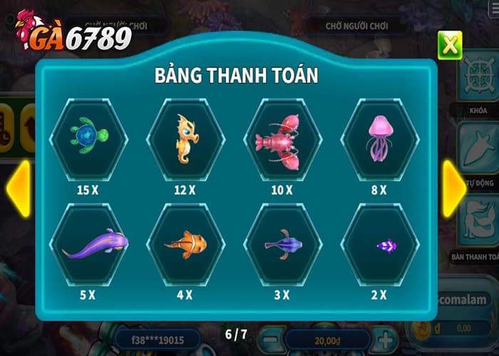 Các mục tiêu trong Người Cá GA6789 Các mục tiêu trong Người Cá GA6789